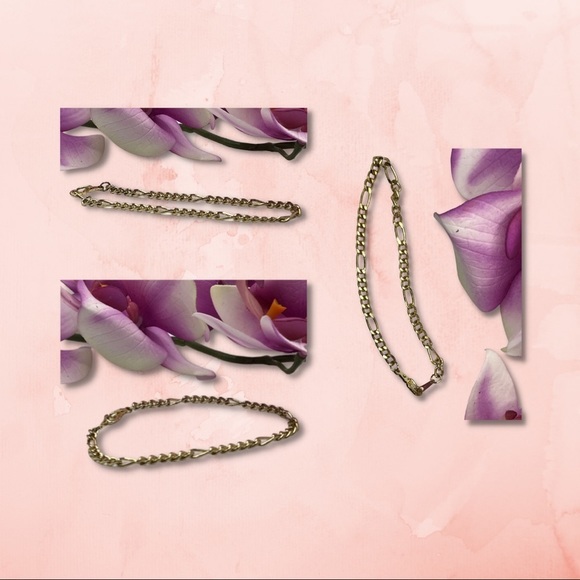 Vintage 14k Gold Plated Chain Bracelet with Long Spacers - 7 1/2 Inches (EUC) - Picture 3 of 3